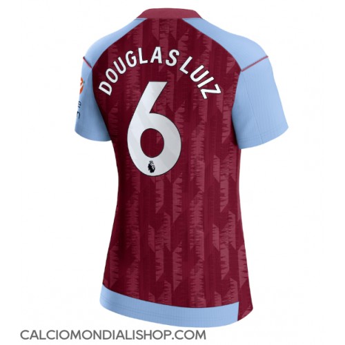 Maglie da calcio Aston Villa Douglas Luiz #6 Prima Maglia Femminile 2023-24 Manica Corta